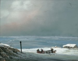 Odessza környéke télen, 1841. alkotó: Carlo Bossoli
