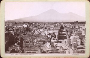 Pompeji panoráma, 1880 körül (fénykép)