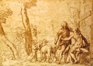 The Meeting, 1590 körül (szépia tinta és mosás papíron)