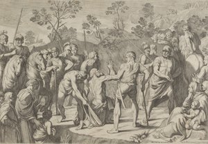 Szent András imában térdelve, amikor a kereszthez vezetik, Reni után, 1650-80. alkotó: Carlo Cesi
