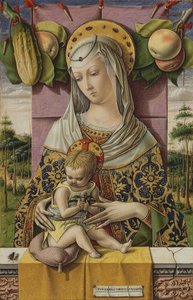Madonna és gyermek, 1480 körül (tempera és arany a fán) alkotó: Carlo Crivelli