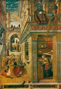 Az Angyali üdvözlet, Szent Emidiusszal, 1486, 1911