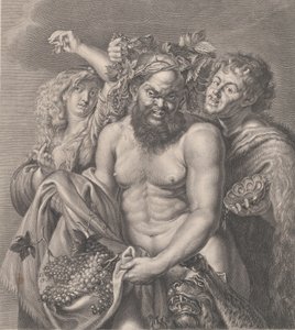 Bacchus egy Bacchante és egy faun kíséretében, 1768 alkotó: Carlo Faucci