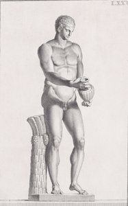 Férfi sportoló szobra, 1734