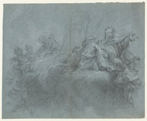 Madonna angyalokkal a felhőkben alkotó: Carlo Innocenzo Carlone (possibly)