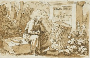 Vázlat az előlaphoz az Originali figurához alkotó: Carlo Labruzzi