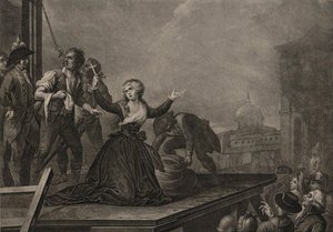 Madame Élisabeth de France, a király nővére, 1794. május 10-én a giljotin előtt, kb. 1795