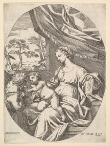 Szűz és gyermek az ifjú Keresztelő Szent Jánossal, 1647.