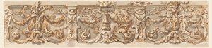 Rajz, frízterv, 1770 körül. alkotó: Carlo Marchionni