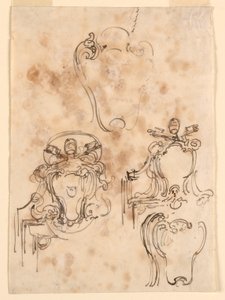 Rajz, vázlatok keretekhez és karnisokhoz, 1758-69