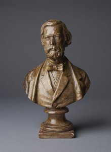 Sir John Charles Robinson mellszobra (gipsz mellszobor, bronz színű)