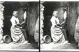 Old Woman Spinning, Capri, 1865 körül (f/w fotó)