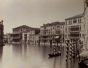 Velence. A Canal Grande látképe a Ca