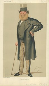 Colonel The Right Hon Thomas Edward Taylor, Lately whipped, 1874. július 4., Vanity Fair rajzfilm alkotó: Carlo Pellegrini