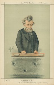 George Hammond Whalley úr, A római katolicizmus nagy híve, 1871. február 18., Vanity Fair karikatúra. alkotó: Carlo Pellegrini