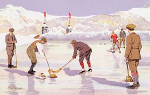 The Curling Rink (színes litó) alkotó: Carlo Pellegrini