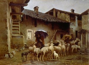 Visszatérés az istállóba, Carlo Pittara (1836-1890)