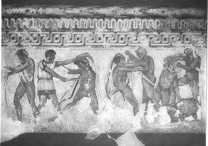 Az etruszk falfestmény rekonstrukciója a vulci Francois-sírban Kr.e. 320-280 (falfestmény) (lásd még: 212367, 212368 és 214591) alkotó: Carlo Ruspi