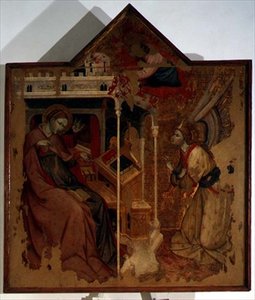 Angyali üdvözlet (tempera a panelen) alkotó: Carlo da Camerino