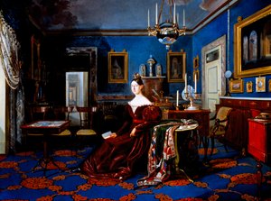 Savoyai Maria Cristina portréja a Caserta palotában (olaj, vászon) alkotó: Carlo de Falco