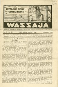 Wassaja, Vol. 8., 20. szám, 1922. október alkotó: Carlos Montezuma