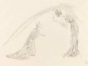 Az Angyali üdvözlet alkotó: Carlos Schwabe