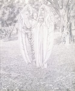 Két angyal, 1904 alkotó: Carlos Schwabe