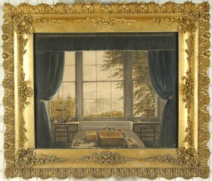 A Greta Hall dolgozószobájának déli ablaka, 1841 alkotó: Caroline Bowles