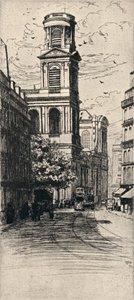 A Szent Sulpice-templom, 1915 alkotó: Caroline Helena Armington