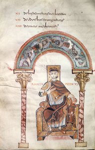 Ms CCII fol.91v Apollo Medicus, Sevillai Izidor Etymologiae-jából