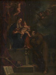 Mária, Jézus és Szent Ferenc alkotó: Carracci