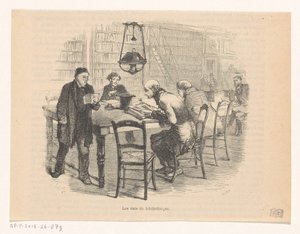 Egy könyvtár olvasóterme Les rats de bibliothèque (cím a tárgyon) alkotó: Carter