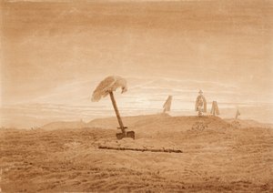 Táj sírokkal, c. 1835-1837 alkotó: Caspar David Friedrich