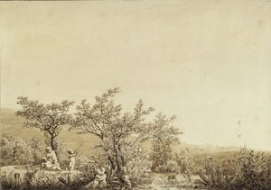 Ősz – Este – Érettség (az 1803-as „Évszakok, napszakok és az ember életkorszakai” ciklusból) alkotó: Caspar David Friedrich