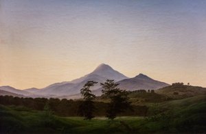Cseh tájkép, 1808 körül (Olaj, vászon) alkotó: Caspar David Friedrich