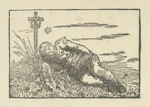 Síron alvó fiú, 1802 alkotó: Caspar David Friedrich