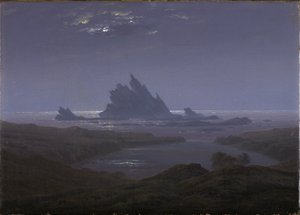 Sziklazátony a tengerparton alkotó: Caspar David Friedrich