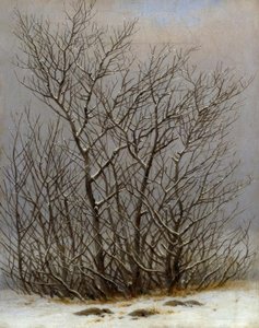 Bokrok a hóban alkotó: Caspar David Friedrich