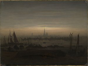 Greifswald Holdfényben alkotó: Caspar David Friedrich