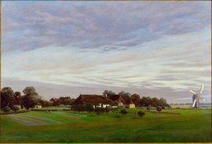 ""A lapos vidék"" Greifswald környéke, Németország alkotó: Caspar David Friedrich