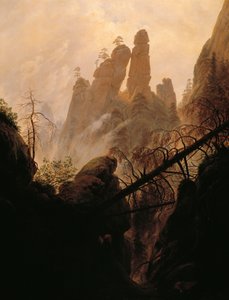 Rocky Ravine, szerző: Caspar David Friedrich (1774-1840). alkotó: Caspar David Friedrich