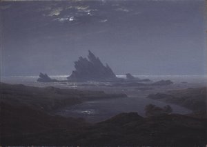 Sziklás zátony a tenger partján, c. 1824 alkotó: Caspar David Friedrich