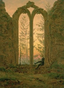 Az Oybin kolostor romjai (Az álmodozó) 1835-40 (olaj, vászon) alkotó: Caspar David Friedrich