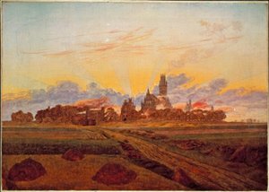 Napkelte Neubrandenburg közelében alkotó: Caspar David Friedrich