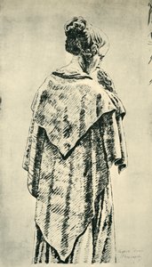 Tanulmány egy nő hátulról alkotó: Caspar David Friedrich