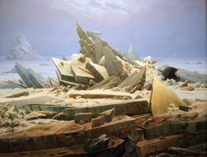 A jégtenger (A remény roncsai) alkotó: Caspar David Friedrich
