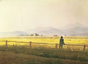 Schmiedebergerkamm látképe, 1837 körül (akvarell, papír) alkotó: Caspar David Friedrich