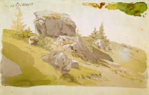 Rét sziklákkal az Óriás-hegységben alkotó: Caspar David Friedrich
