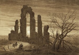 Tél – Éjszaka – Öregség és halál (az 1803-as „A nap szakaszai és az ember életkorszakai” című ciklusból) alkotó: Caspar David Friedrich
