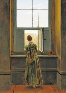 Nő az ablaknál alkotó: Caspar David Friedrich